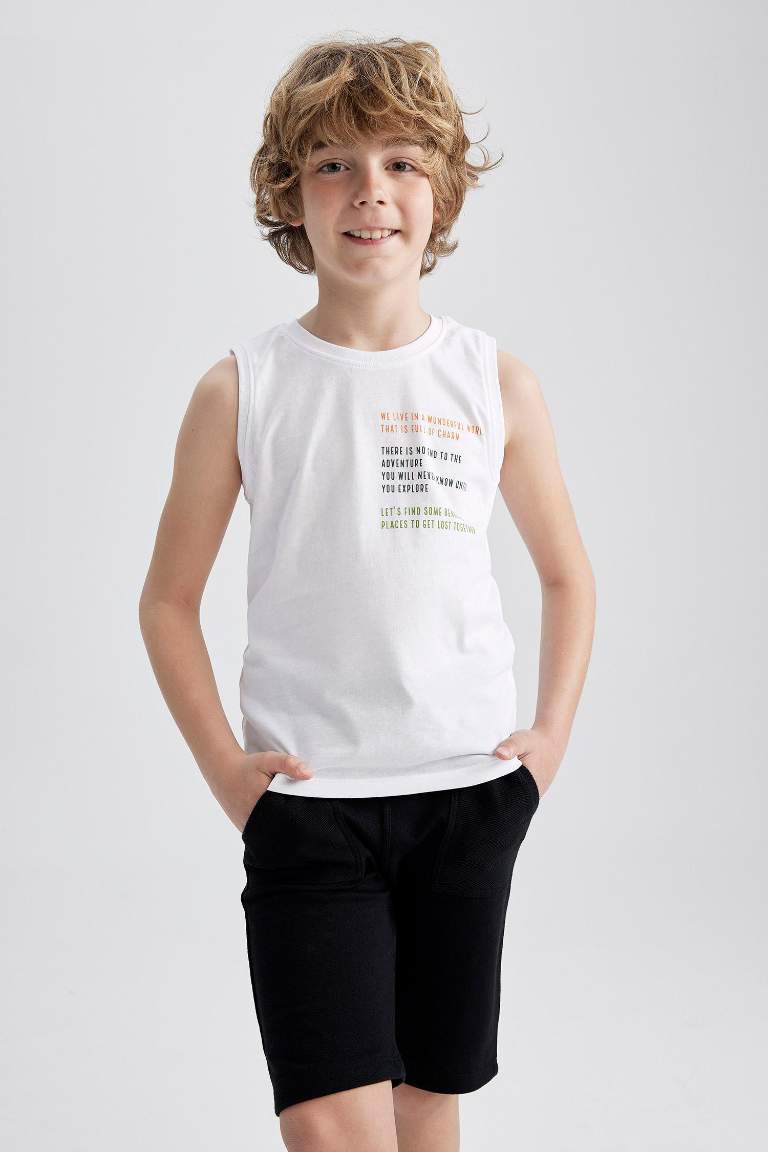 Boy Crew Neck Without Sleeve T-Shirt