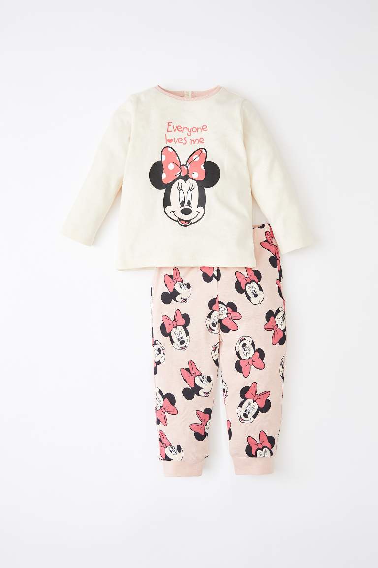 Long Sleeve Minnie Mouse Print Pyjama Set