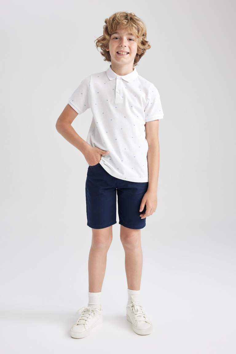 Short en Gabardine coupe régulière pour garçon