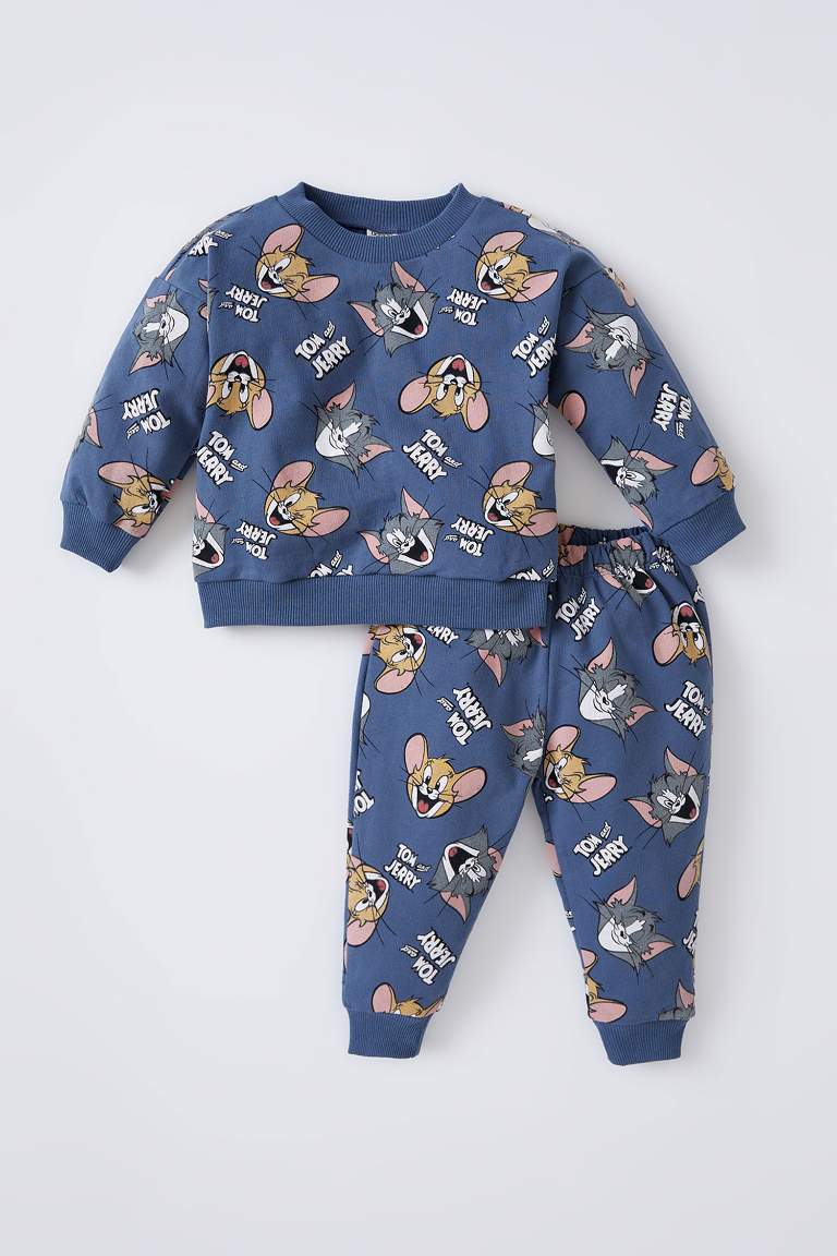 Long Sleeve Tom & Jerry Print Pyjama Set