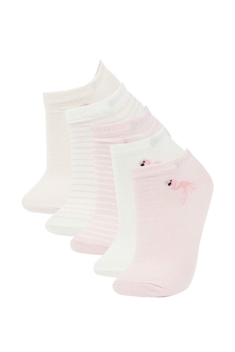 Lot de 5 paires de chaussettes courtes en coton pour Fille