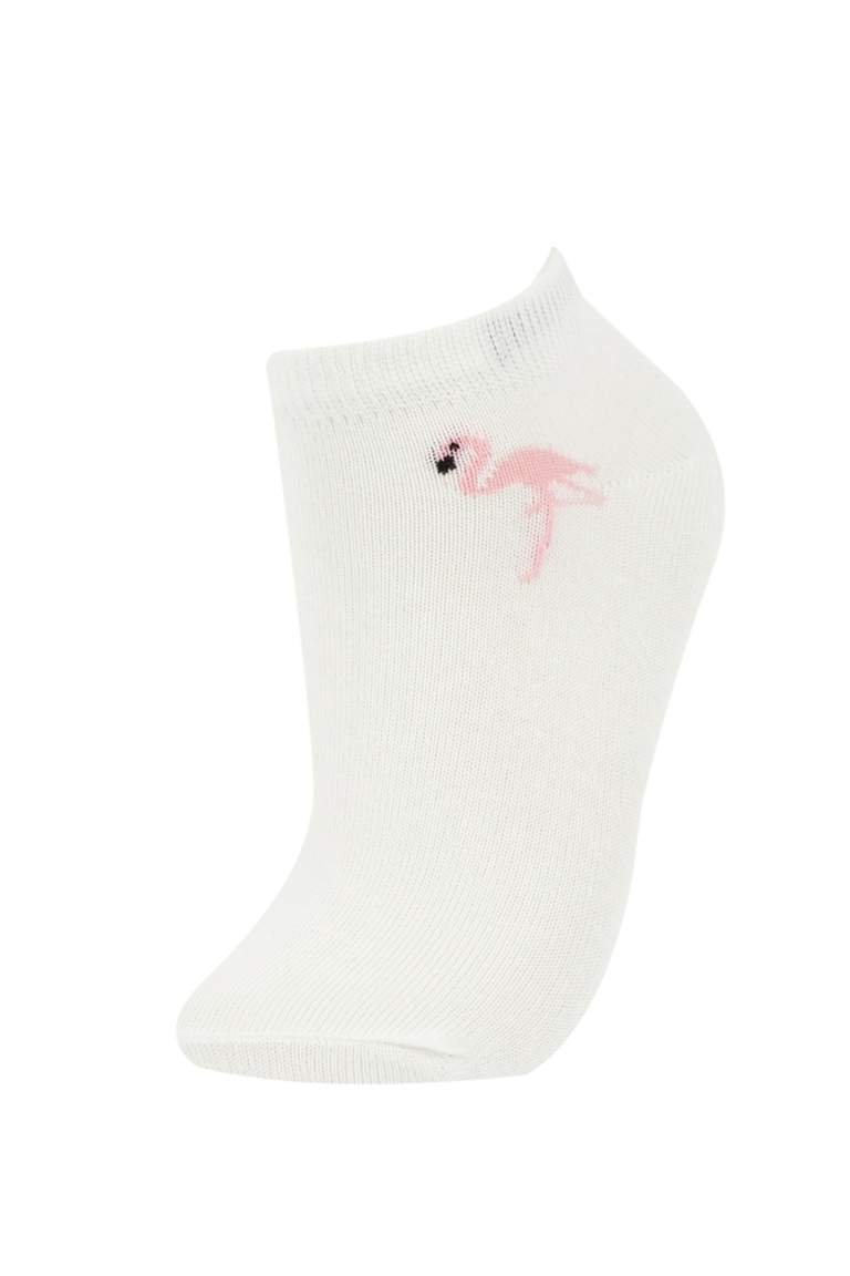 Girls' Cotton 5 Pack Short Socks