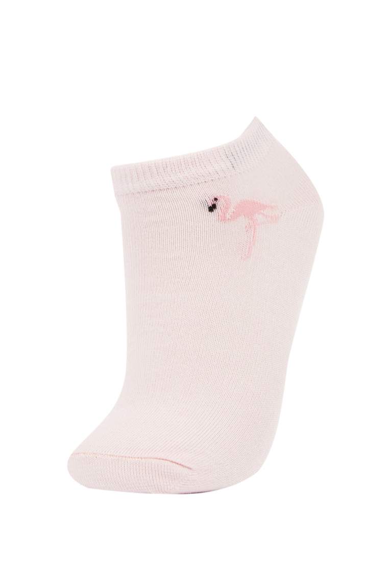 Girls' Cotton 5 Pack Short Socks