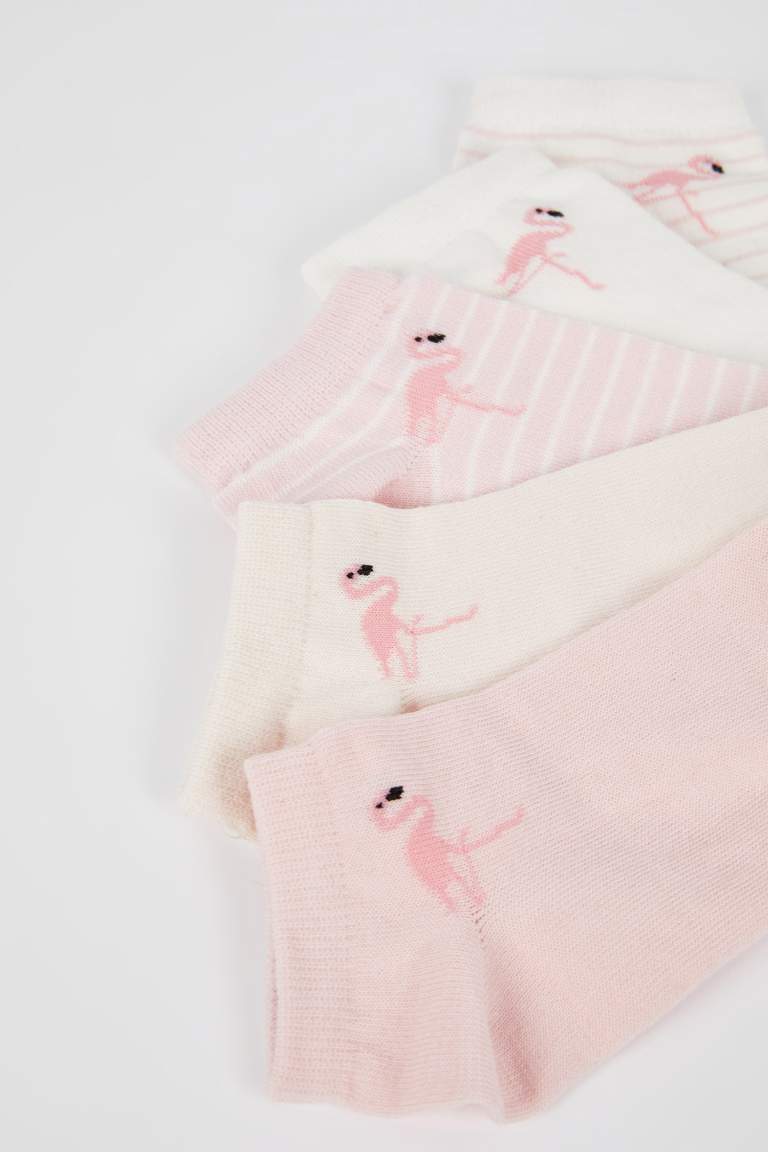 Girls' Cotton 5 Pack Short Socks