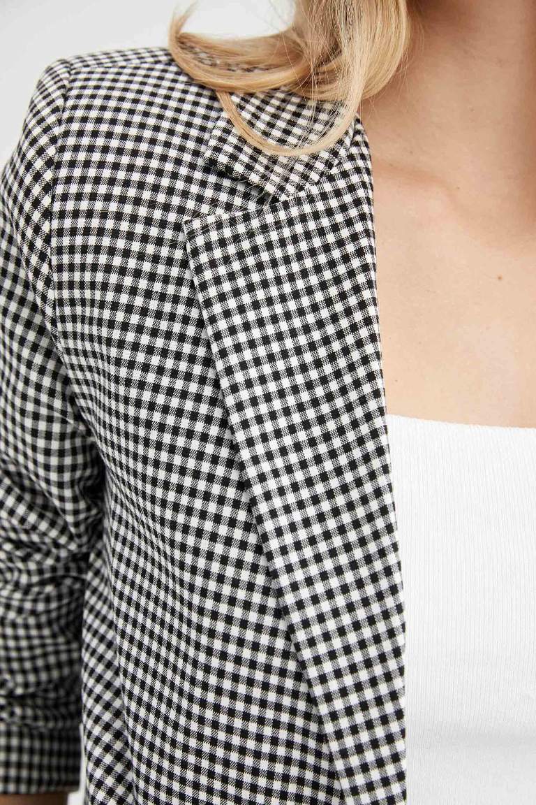 Loose Fit Pötikare Desenli Blazer Ceket