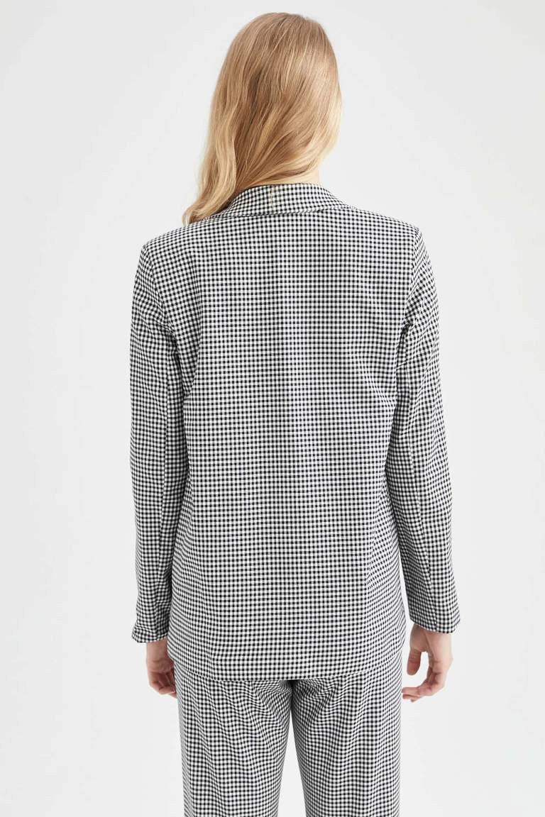 Loose Fit Pötikare Desenli Blazer Ceket