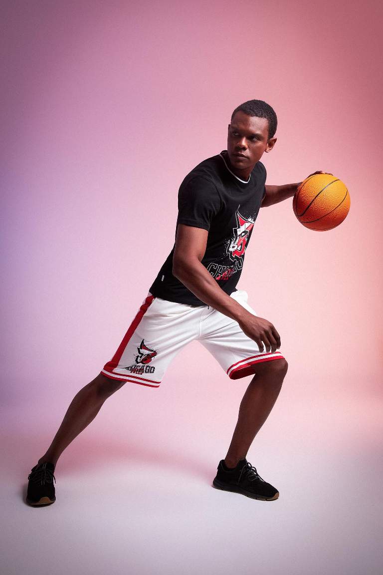 DeFactoFit NBA Chicago Bulls Oversize Fit Şort
