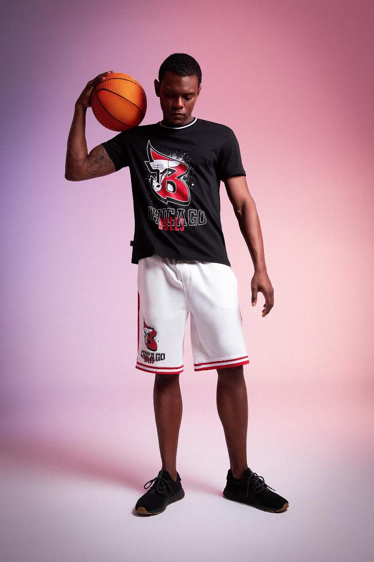 DeFactoFit NBA Chicago Bulls Oversize Fit Şort