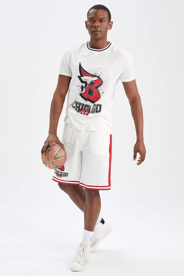 DeFactoFit NBA Chicago Bulls Oversize Fit Şort