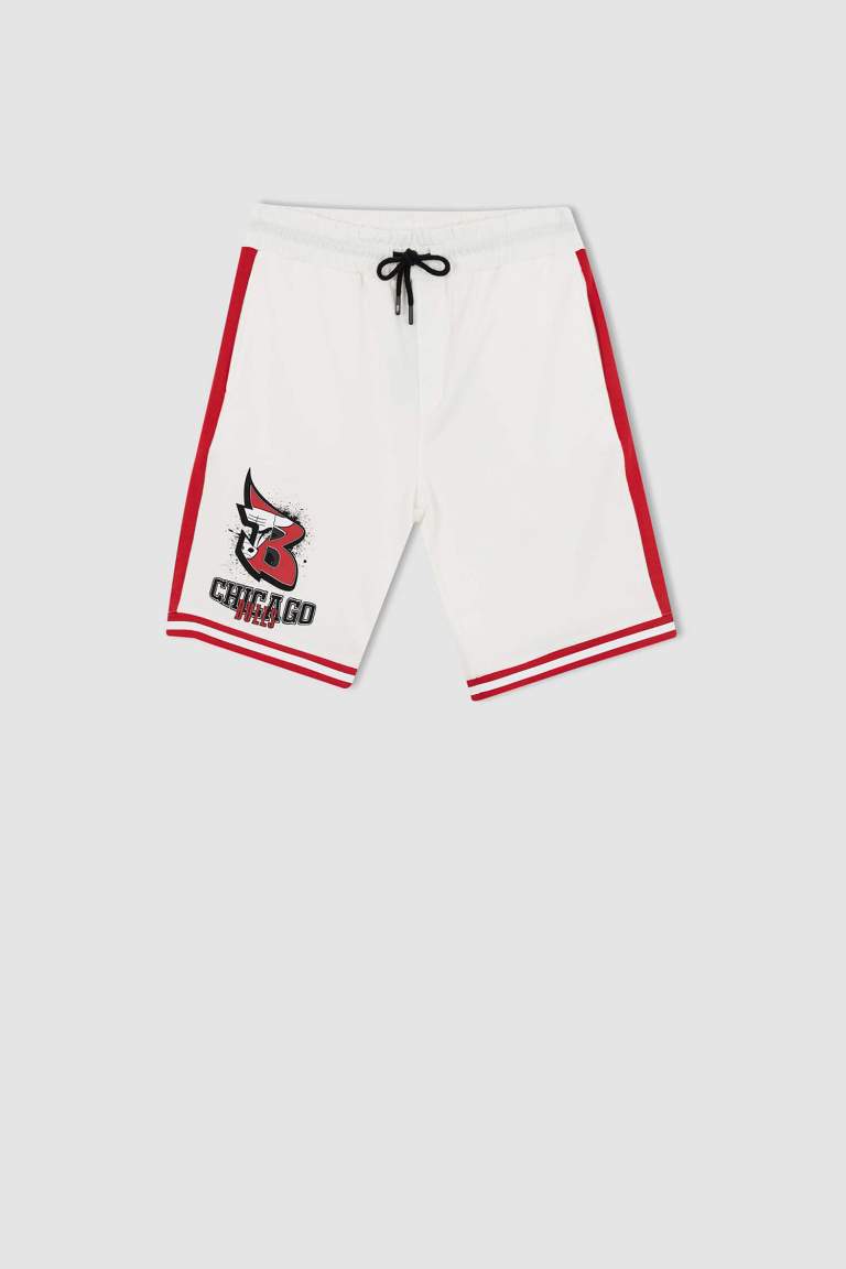DeFactoFit NBA Chicago Bulls Oversize Fit Şort