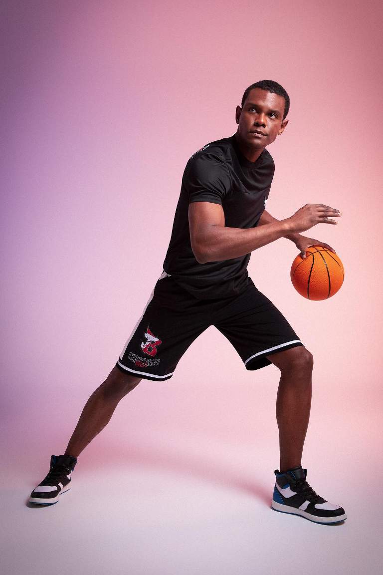 DeFactoFit NBA Chicago Bulls Oversize Fit Şort