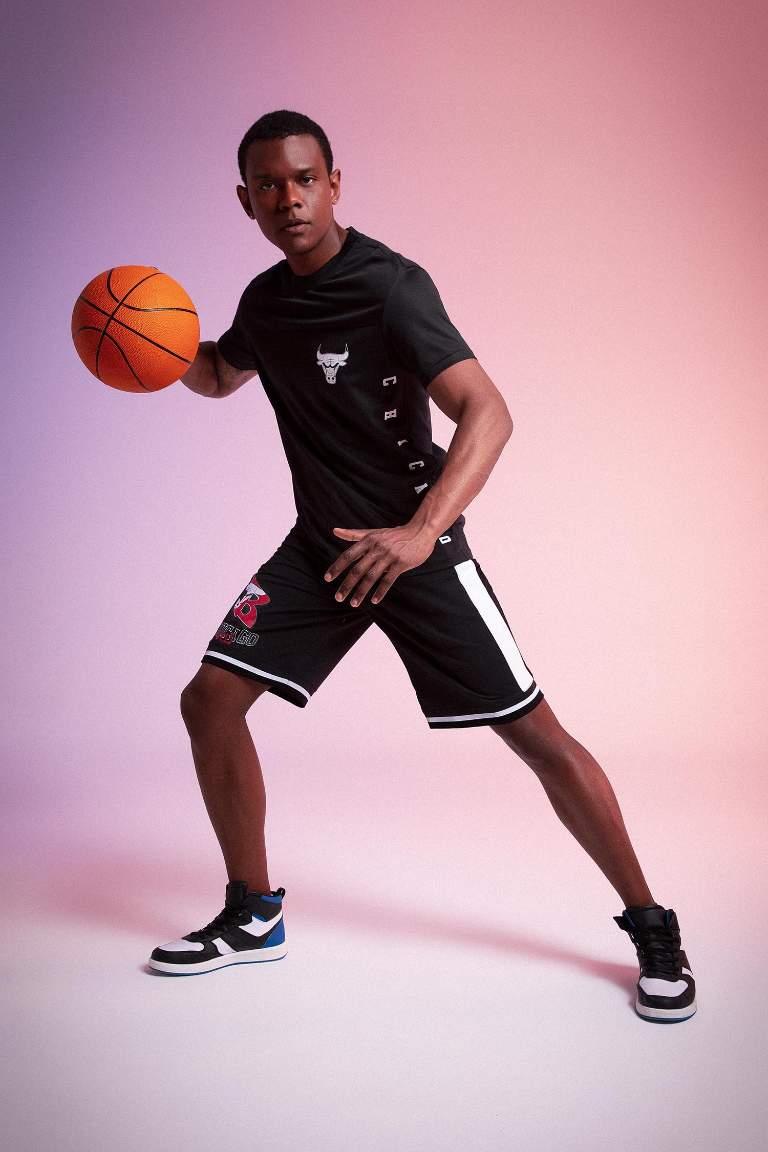 DeFactoFit NBA Chicago Bulls Oversize Fit Şort