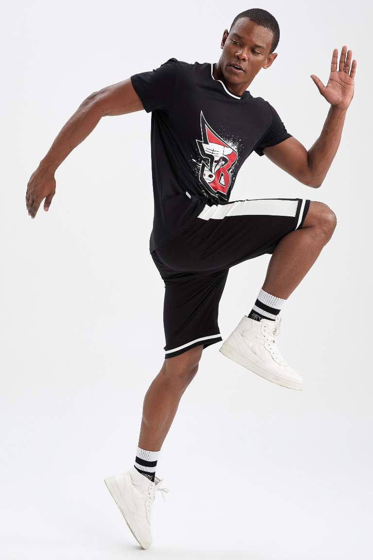 DeFactoFit NBA Chicago Bulls Oversize Fit Şort