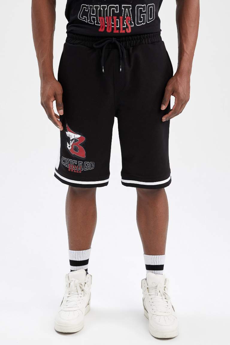 DeFactoFit NBA Chicago Bulls Oversize Fit Şort