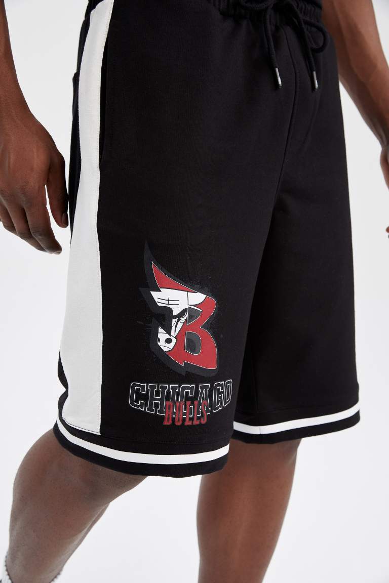 DeFactoFit NBA Chicago Bulls Oversize Fit Şort