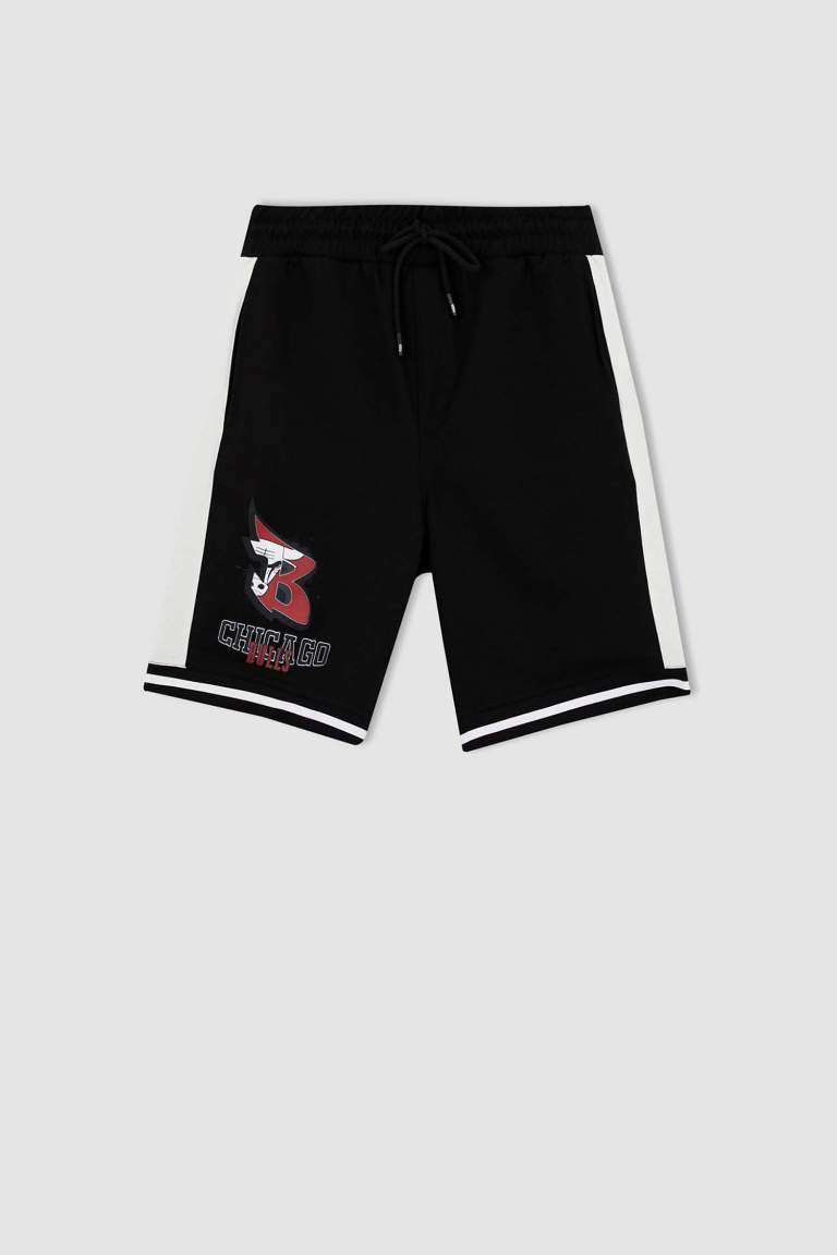 DeFactoFit NBA Chicago Bulls Oversize Fit Şort