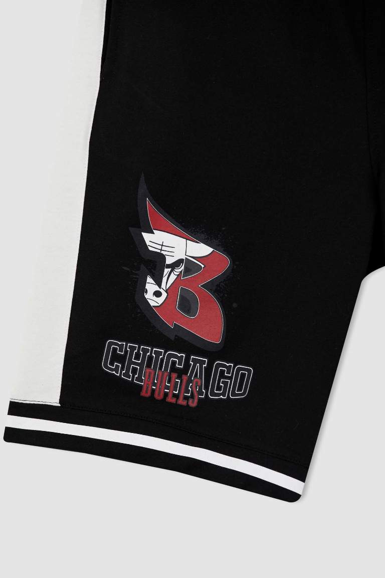 DeFactoFit NBA Chicago Bulls Oversize Fit Şort
