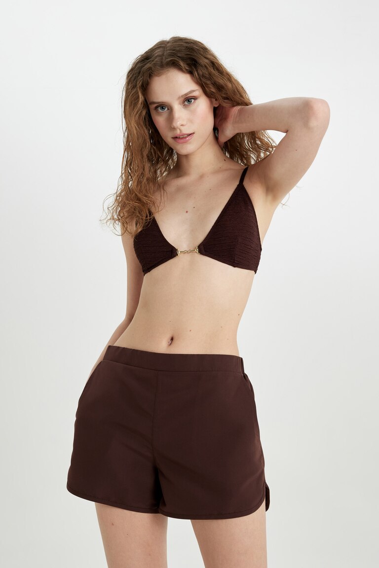 Short De Bain Femme Sans Couture - Legging Court Uni, Pour Plage, Yoga, Sport, Confortable Et Ajusté