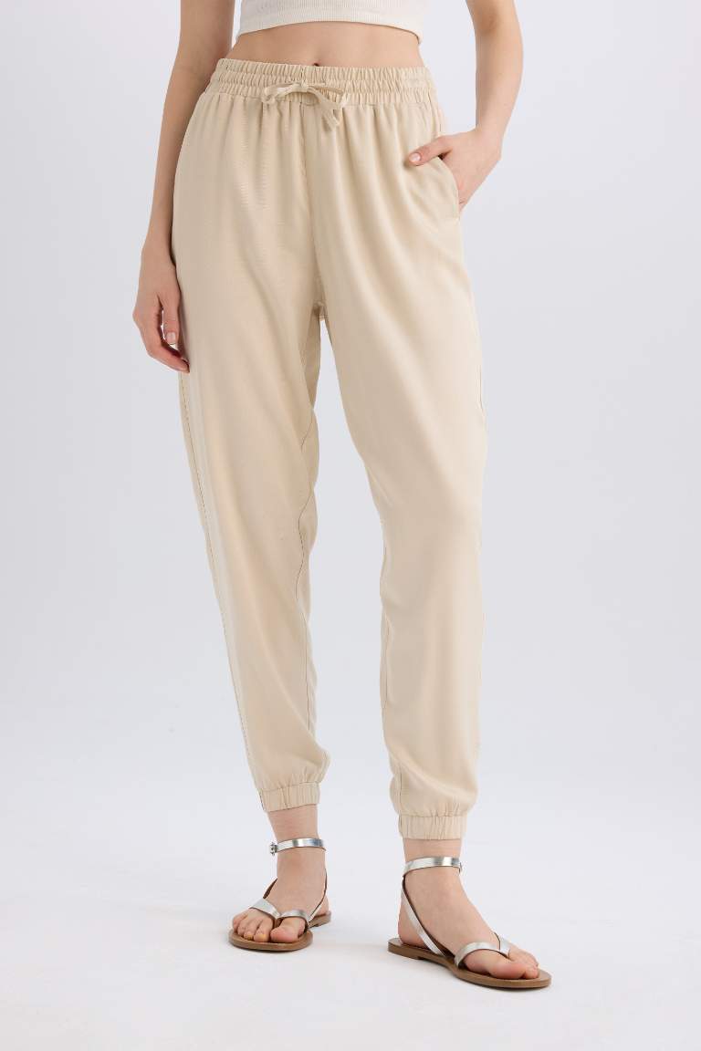 Normal Waist Ankle Length Viscose Joggers