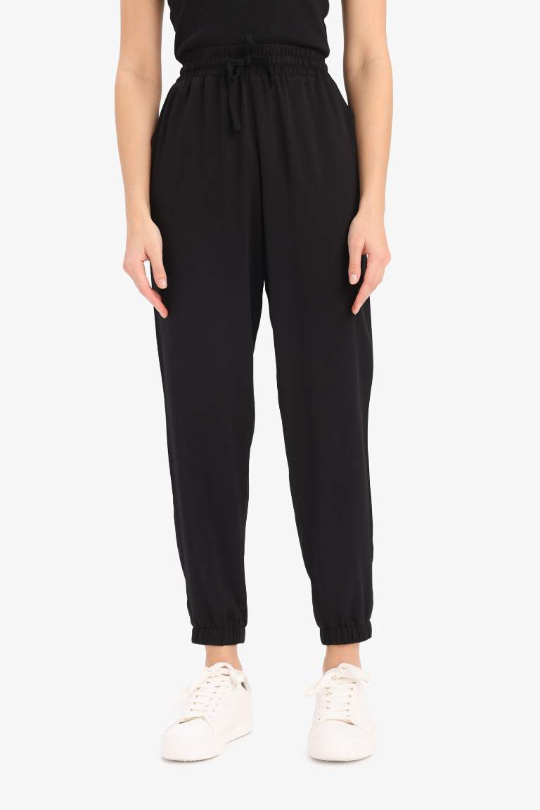 Normal Waist Ankle Length Viscose Joggers