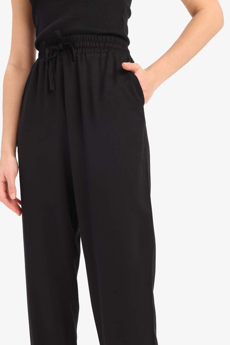 Normal Waist Ankle Length Viscose Joggers