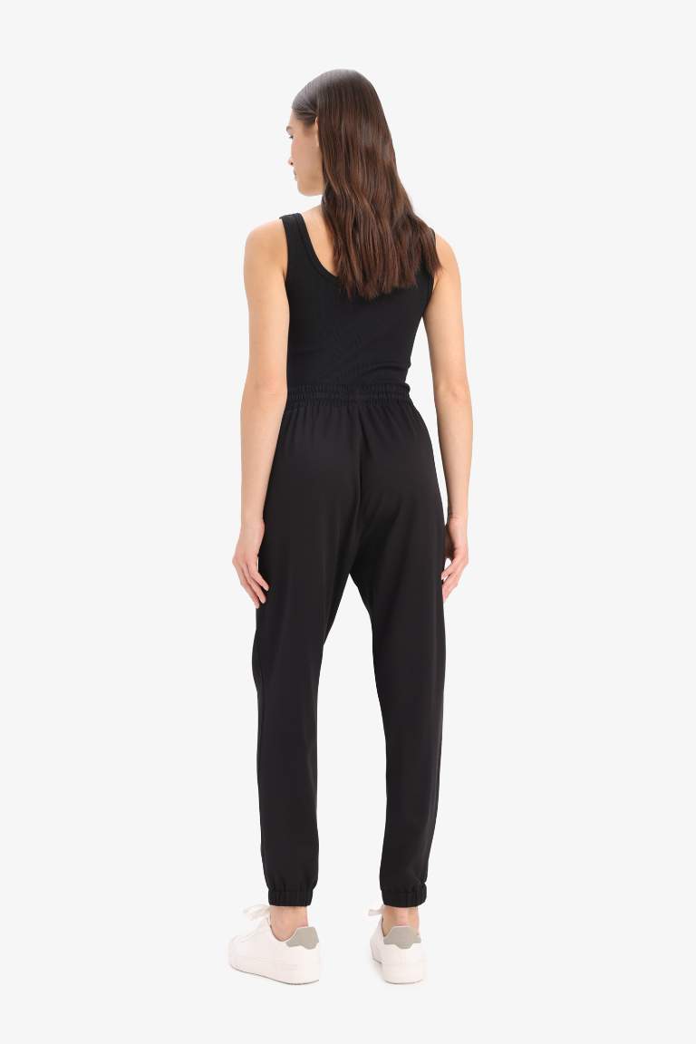 Normal Waist Ankle Length Viscose Joggers