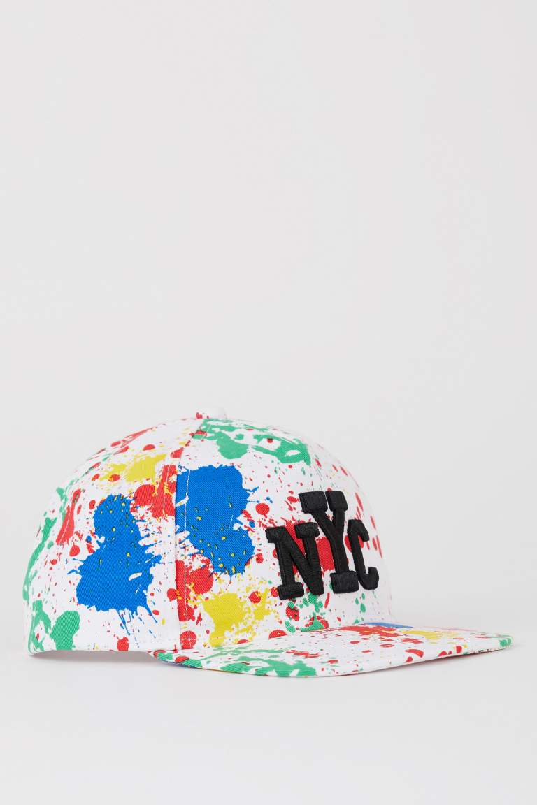 Erkek Çocuk Baskılı Pamuklu Hiphop Cap