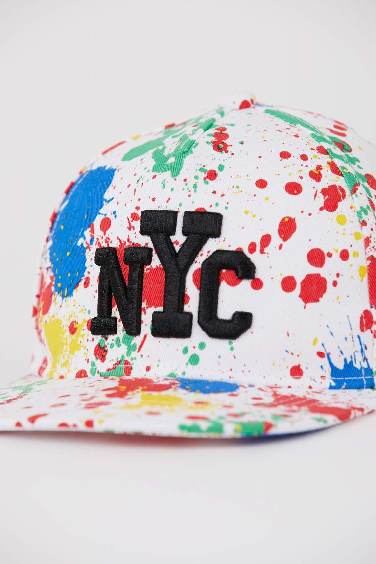 Erkek Çocuk Baskılı Pamuklu Hiphop Cap