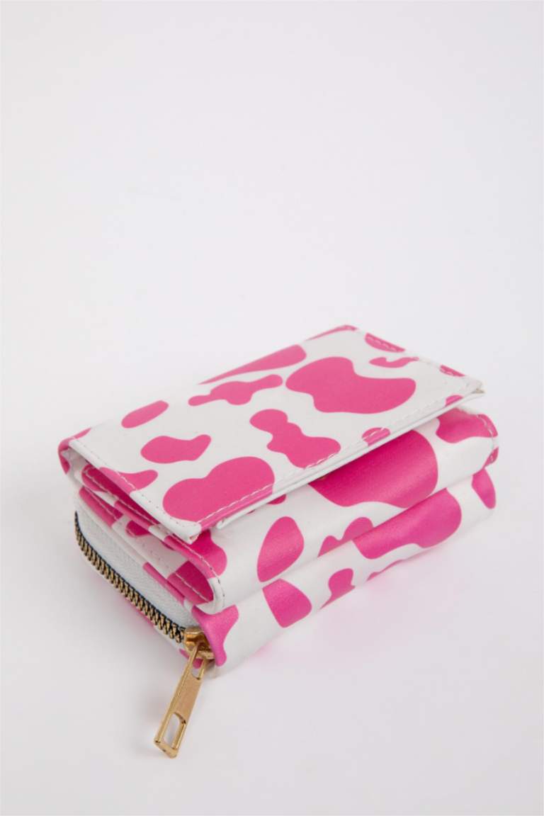 Kadın Baskılı Suni Deri Cüzdan