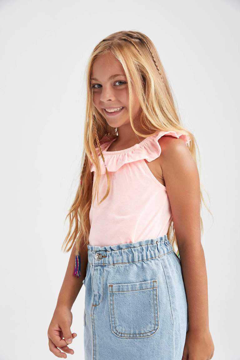 Girl Regular Fit Sleeveless Vest