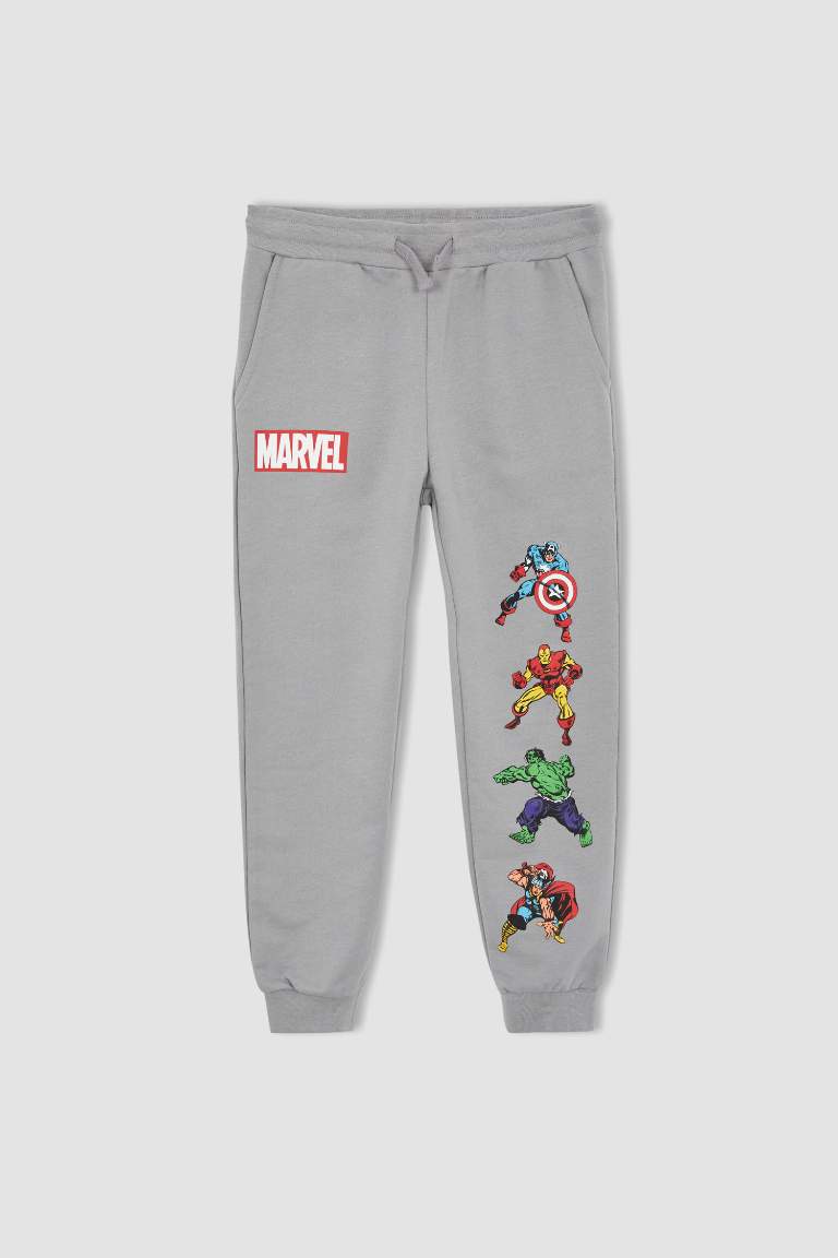 Boy Marvel Comics Print Ruched Joggers