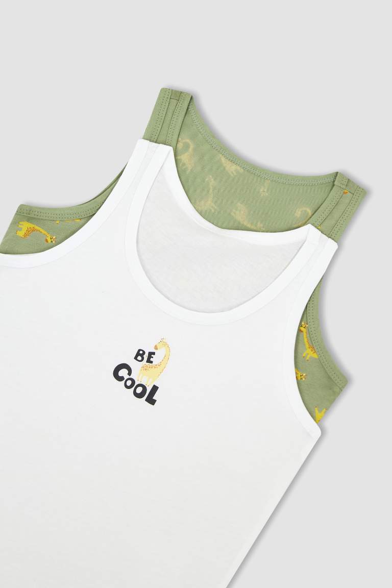 2 Pack Regular Fit Giraffe Print Vest