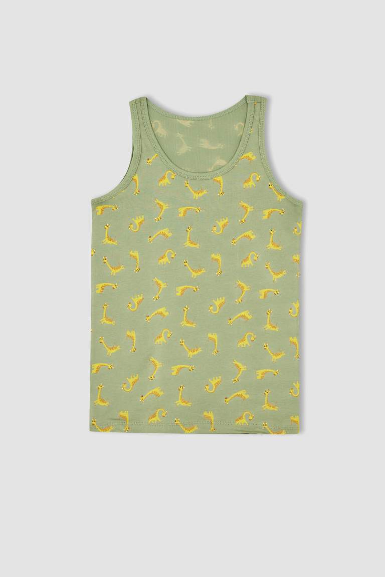 2 Pack Regular Fit Giraffe Print Vest