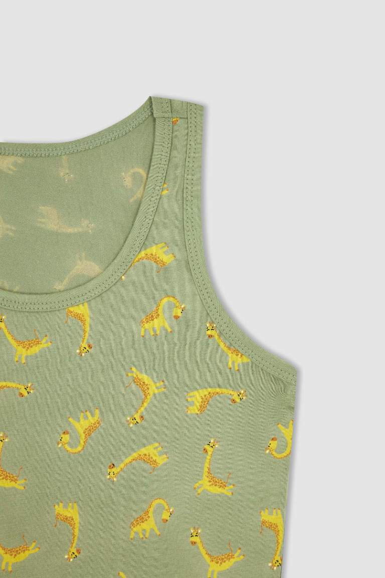2 Pack Regular Fit Giraffe Print Vest