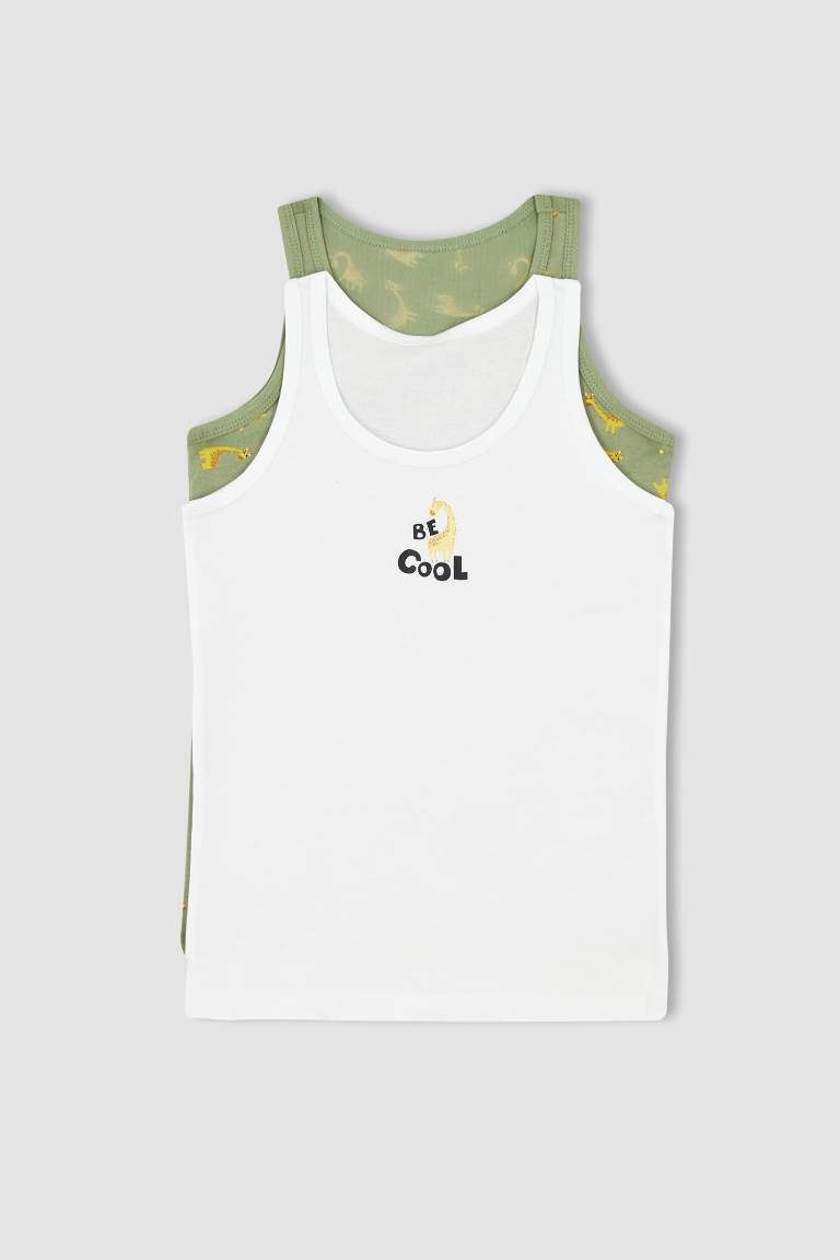 2 Pack Regular Fit Giraffe Print Vest