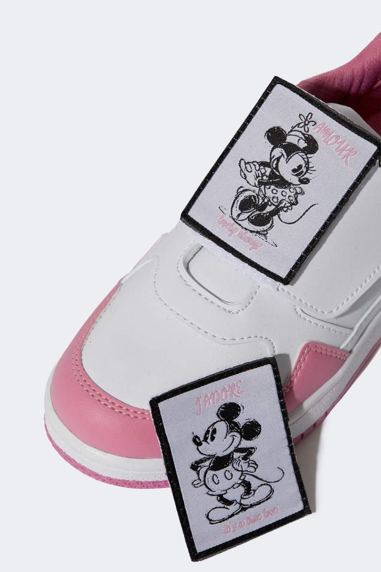 Girl Minnie Mouse Velcro Velcro Plug & Take Off Sports Shoes