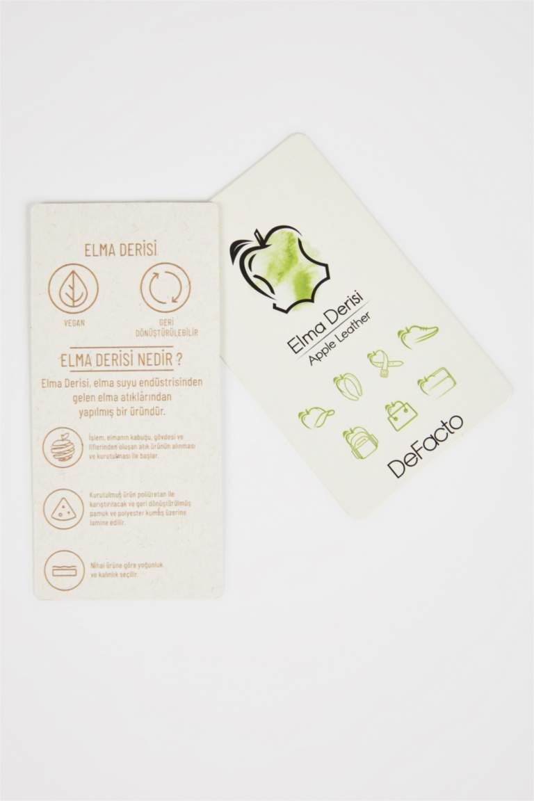 Erkek Elma Derisi Geri Dönüşümlü Siyah Clutch Çanta