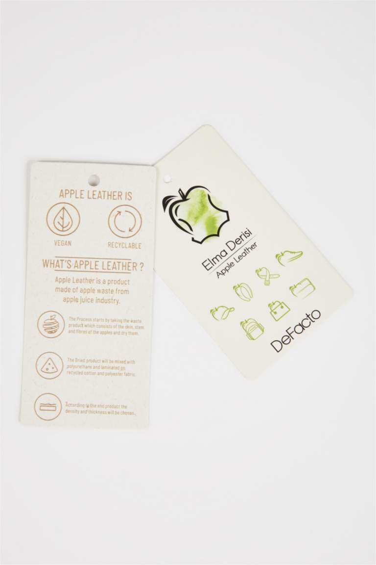 Erkek Elma Derisi Geri Dönüşümlü Siyah Clutch Çanta