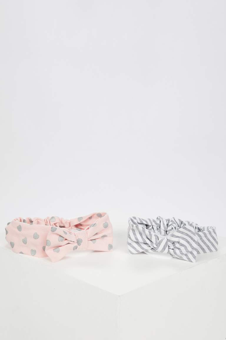Kız Bebek Desenli 2'li Bandana