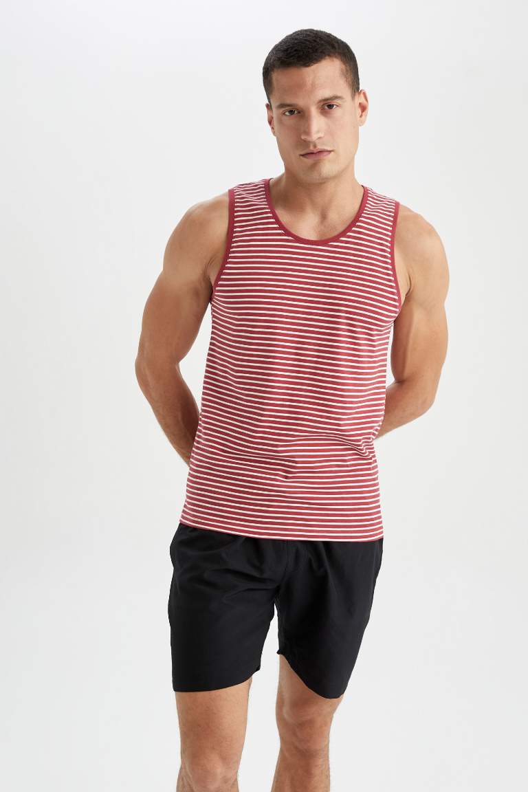 Slim Fit Striped Singlet