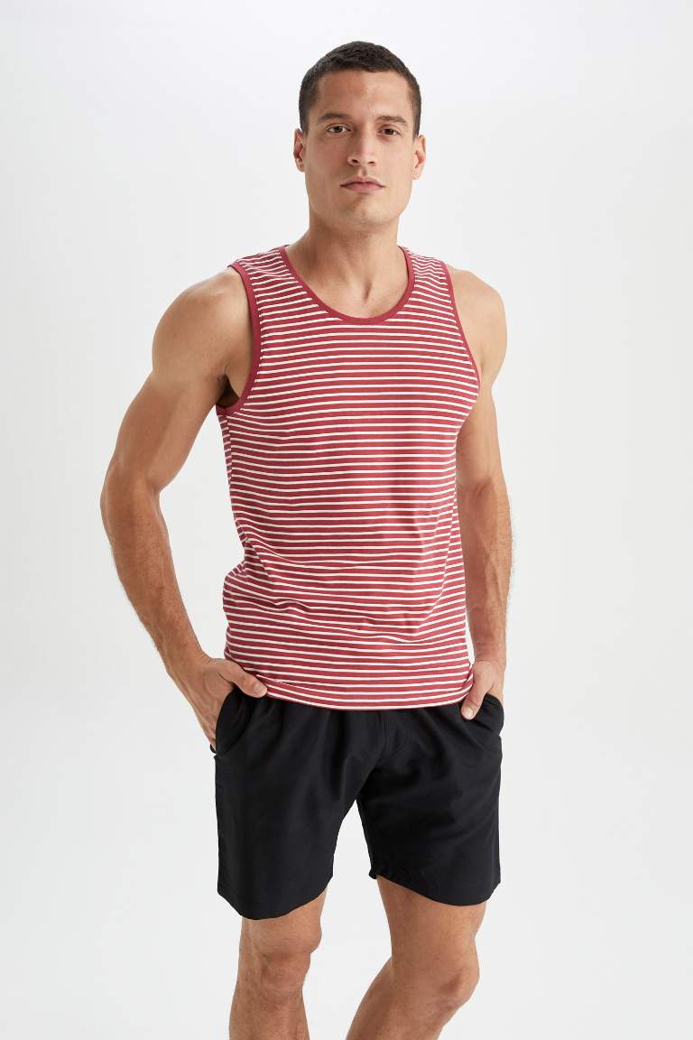 Slim Fit Striped Singlet