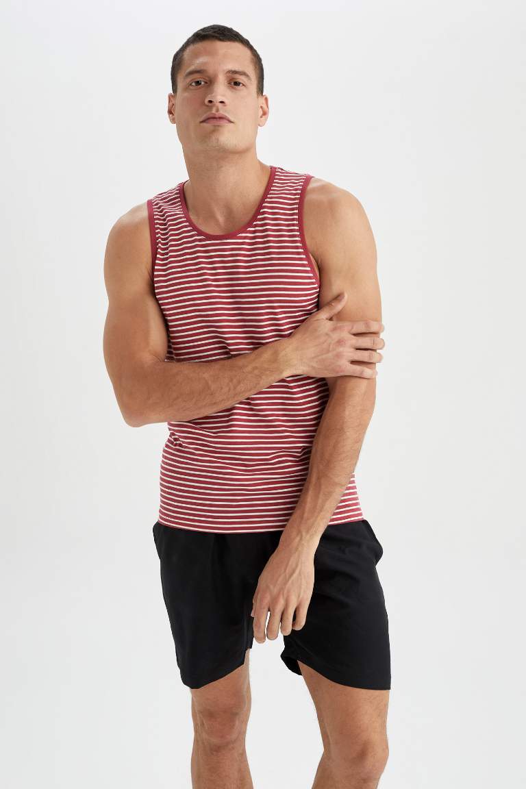 Slim Fit Striped Singlet