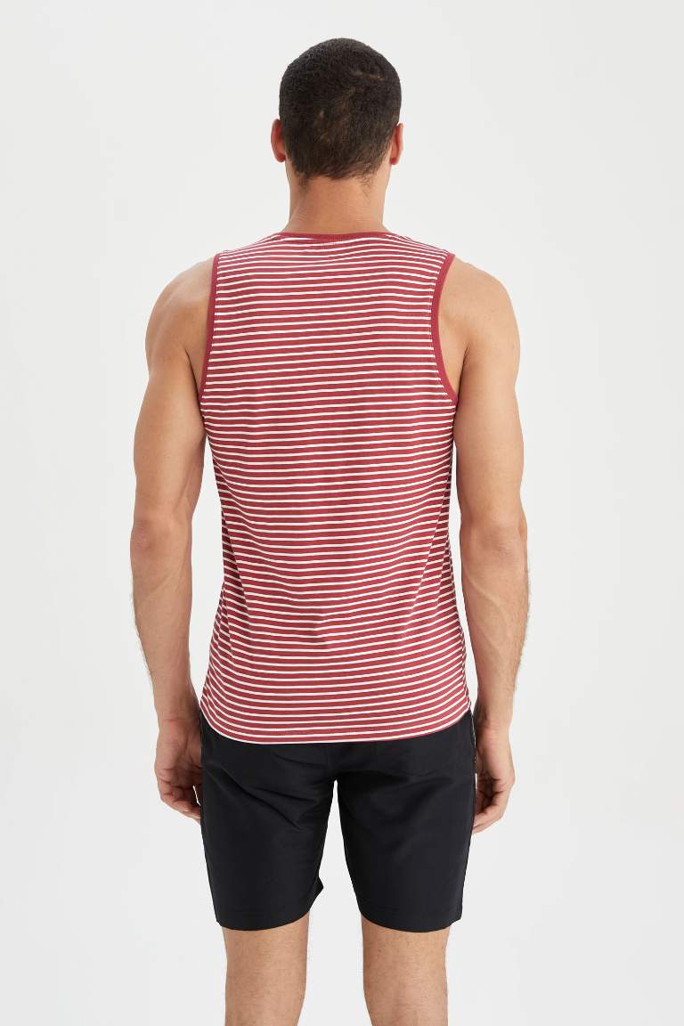 Slim Fit Striped Singlet