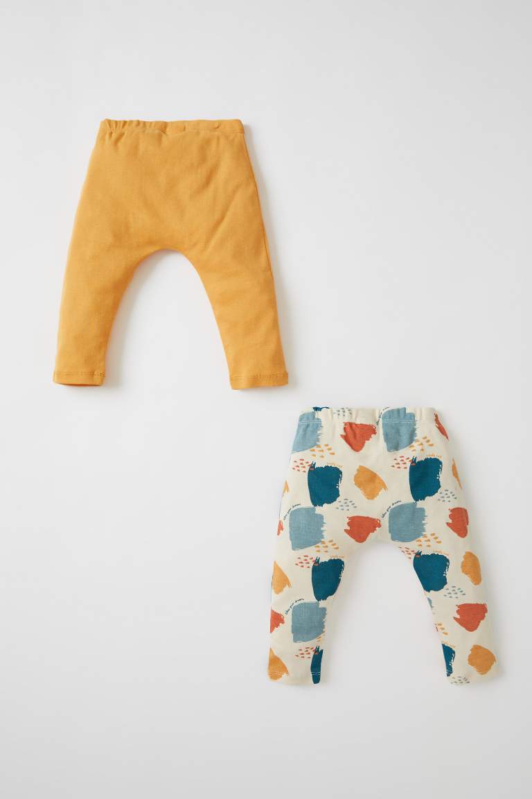 2 Pack Colour Block Newborn Joggers