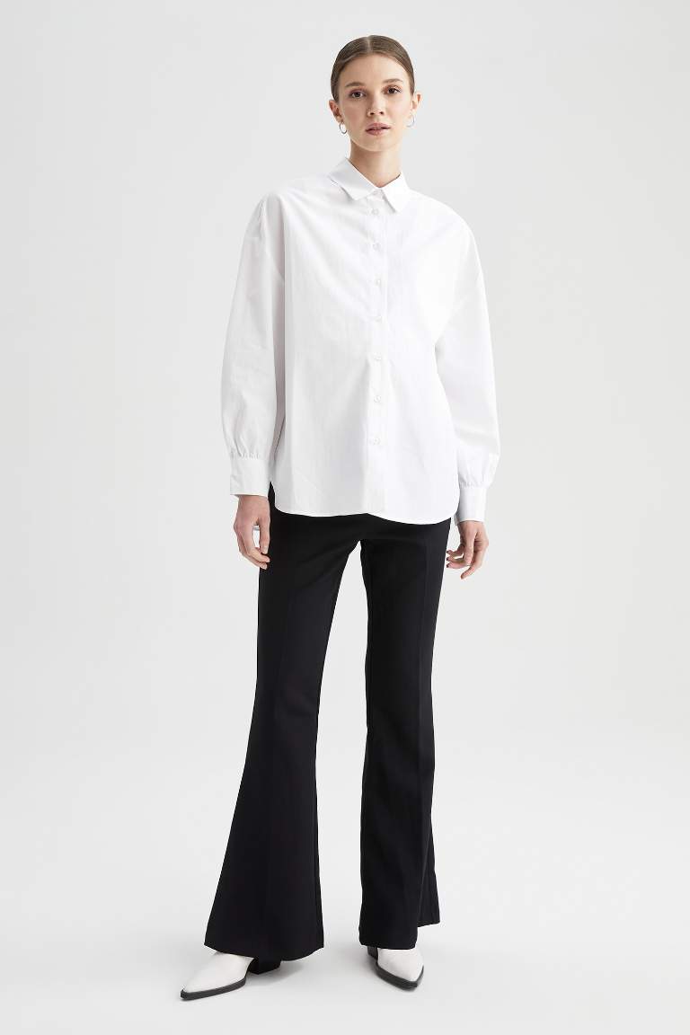 Regular Fit Basic  Hamile %100 Pamuk Gömlek