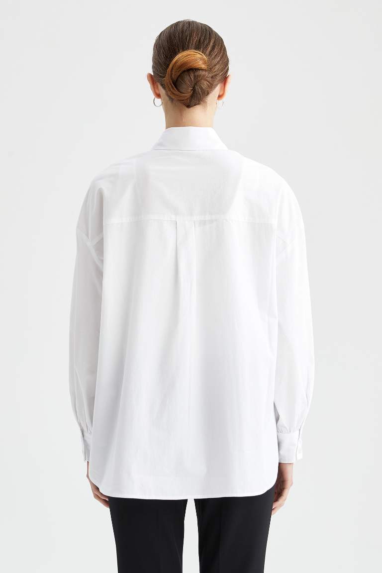 Regular Fit Basic  Hamile %100 Pamuk Gömlek