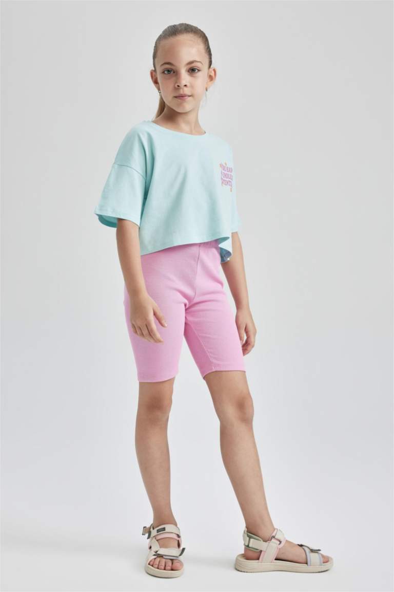 T-shirt Cropped Fille New Look – Noir, 10-11 Ans, Coton, Imprimé Papillon