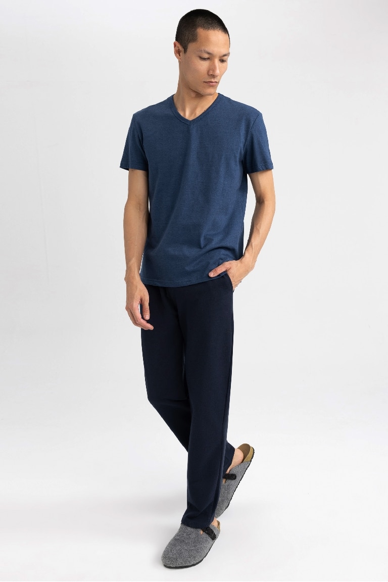 Slim Fit V Yaka Kısa Kollu Fanila