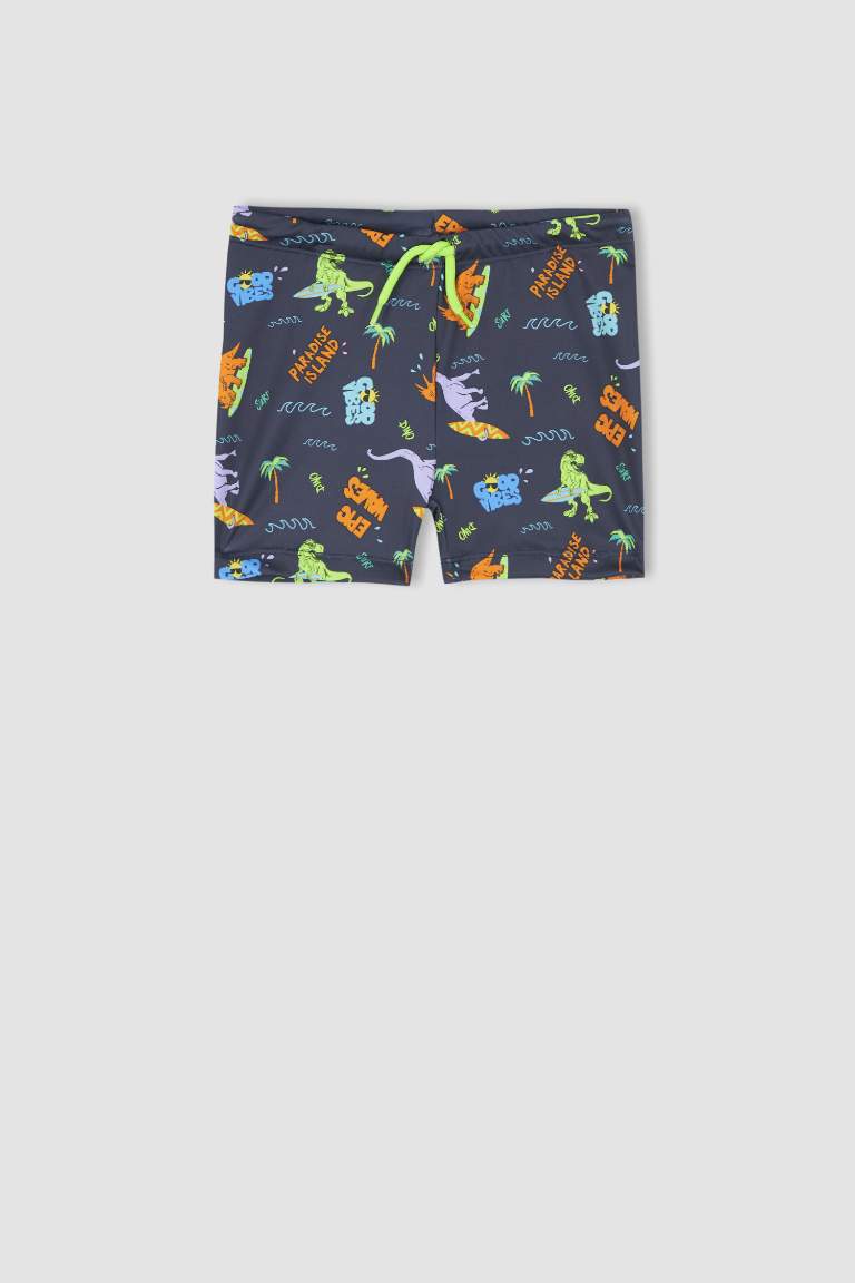 Boy's Dinosaur Patterned Swimsuit