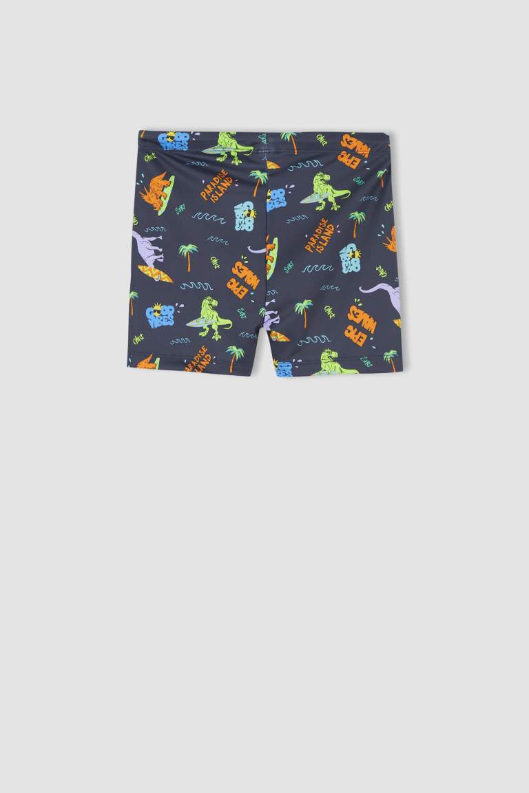 Boy's Dinosaur Patterned Swimsuit